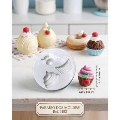Molde de Silicone Sorvete com cereja - 1453