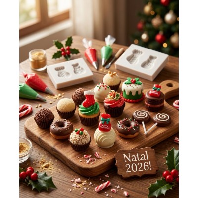 Molde de Silicone Confeitaria Meia e Saco Noel Miniatura Natal 2298