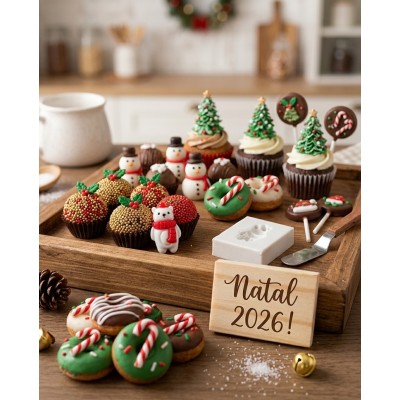 Molde de Silicone Confeitaria Urso Polar Miniatura Natal 2297