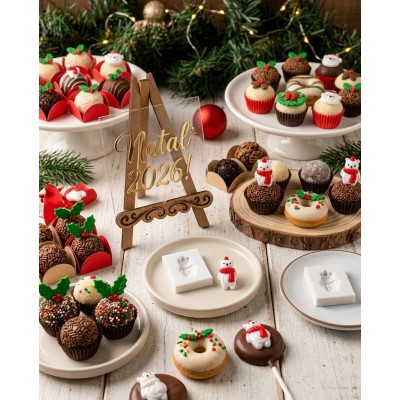 Molde de Silicone Confeitaria Urso Polar Miniatura Natal 2297