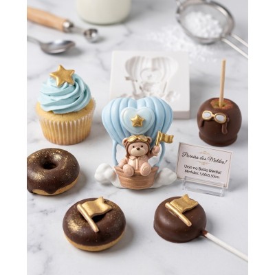 Molde de Silicone Urso no Balçao Médio 2627 Confeitaria Biscuit