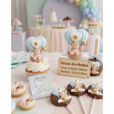 Molde de Silicone Urso no Balçao Médio 2627 Confeitaria Biscuit