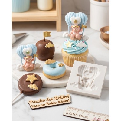 Molde de Silicone Urso no Balçao Médio 2627 Confeitaria Biscuit