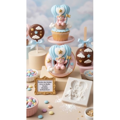 Molde de Silicone Urso no Balçao Médio 2627 Confeitaria Biscuit