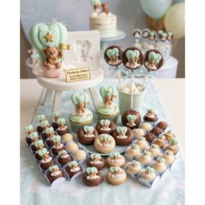 Molde de Silicone Urso no Balão Pequeno 2628 Confeitaria Biscuit