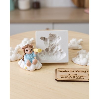 Molde de Silicone Urso na Nuvem Pequeno 2631 Confeitaria Biscuit