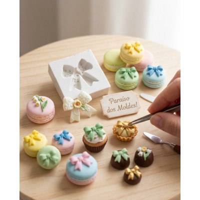 Molde de Silicone Laço Girassol ou Margarida Pequeno 2634 Confeitaria Biscuit