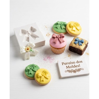 Molde de Silicone Laço Girassol ou Margarida Pequeno 2634 Confeitaria Biscuit