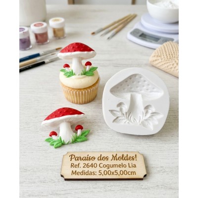 Molde de Silicone Cogumelo Lia 2640 Confeitaria Biscuit