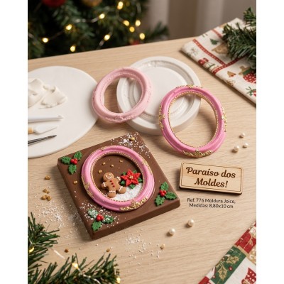 Molde de Silicone Confeitaria Biscuit Moldura Joice - 776