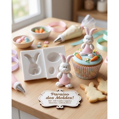Molde de Silicone Coelho Sapeka - 339
