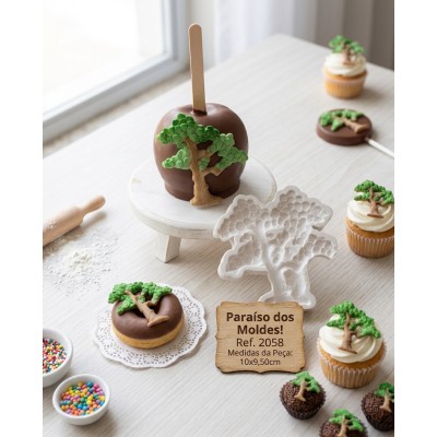 Molde de Silicone Confeitaria e Biscuit Árvore Conchinhas 2058