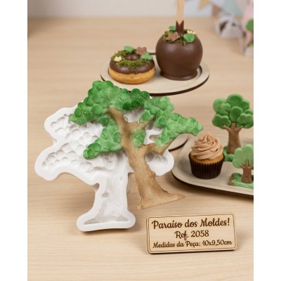 Molde de Silicone Confeitaria e Biscuit Árvore Conchinhas 2058