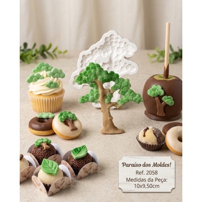 Molde de Silicone Confeitaria e Biscuit Árvore Conchinhas 2058