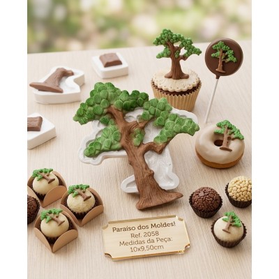 Molde de Silicone Confeitaria e Biscuit Árvore Conchinhas 2058