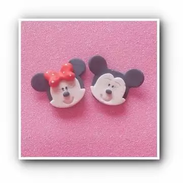 MOLDE SILICONE CONFEITARIA E BISCUIT KIT ROSTINHOS MINNIE E MICKEY