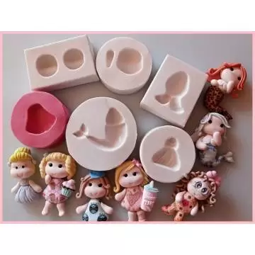 MOLDE DE SILICONE KIT PRINCESAS - PM1192