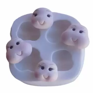 MOLDE SILICONE CARINHA FOFAS 4 MODELOS PM1186