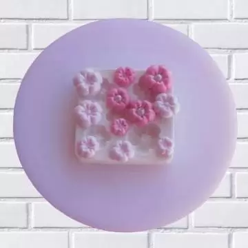 MOLDE SILICONE FLORES BOLINHA CUTE PM1183
