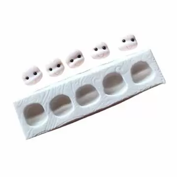 MOLDE DE SILICONE CABECINHA CUTE COM 5 MODELOS - PM1211