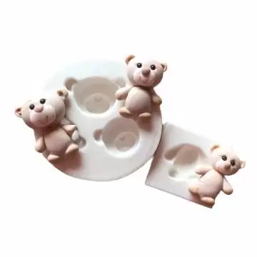 MOLDE DE SILICONE FAMÍLIA URSO  -  PM1206