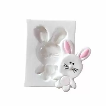 Molde de Silicone Coelho...