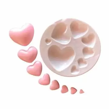 Molde de Silicone Corações...