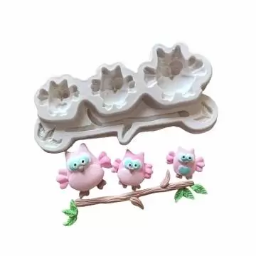 Molde de Silicone Corujas...
