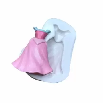 Molde de Silicone Vestido...