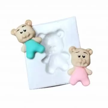 Molde de Silicone Mini Urso...