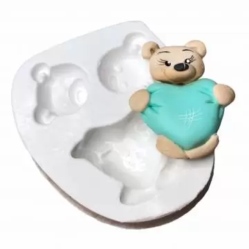 Molde de Silicone Urso...