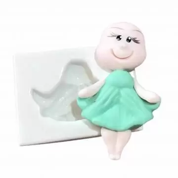 Molde de Silicone Vestido...