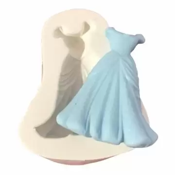 Molde de Silicone Vestido...