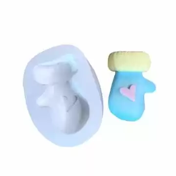 Molde de Silicone Luva Noel...
