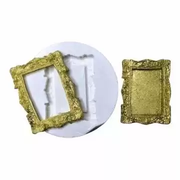 Molde de Silicone Moldura...