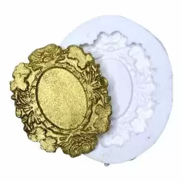 Molde de Silicone Moldura...