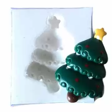 Molde de Silicone Pinheiro...