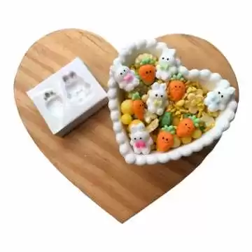 Molde de Silicone Coelho e...