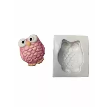 Molde de Silicone Coruja...