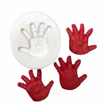 Molde de Silicone Mini Mão...