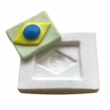 Molde de Silicone Bandeira...