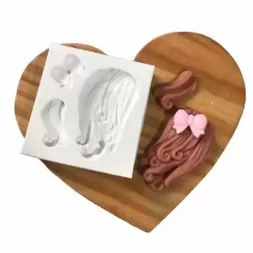 Molde de Silicone Cabelinho...