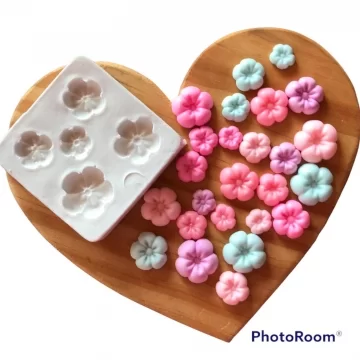 Molde Silicone Flores...