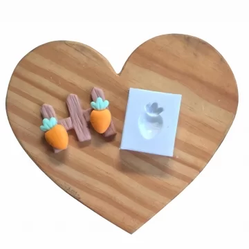 Molde de Silicone Cenoura...