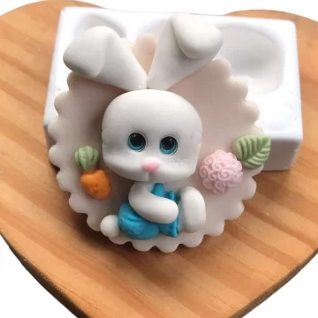 Molde de Silicone Coelho de...