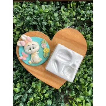 Molde de Silicone Coelho de...