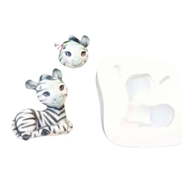 Molde de Silicone Zebra...