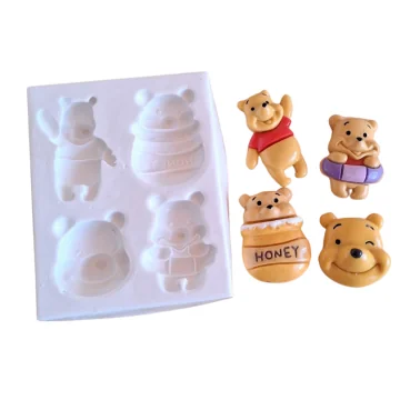 Molde de Silicone Kit Pooh...