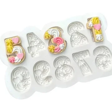 Molde de Silicone Numerais...