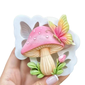 Molde de Silicone Cogumelo...